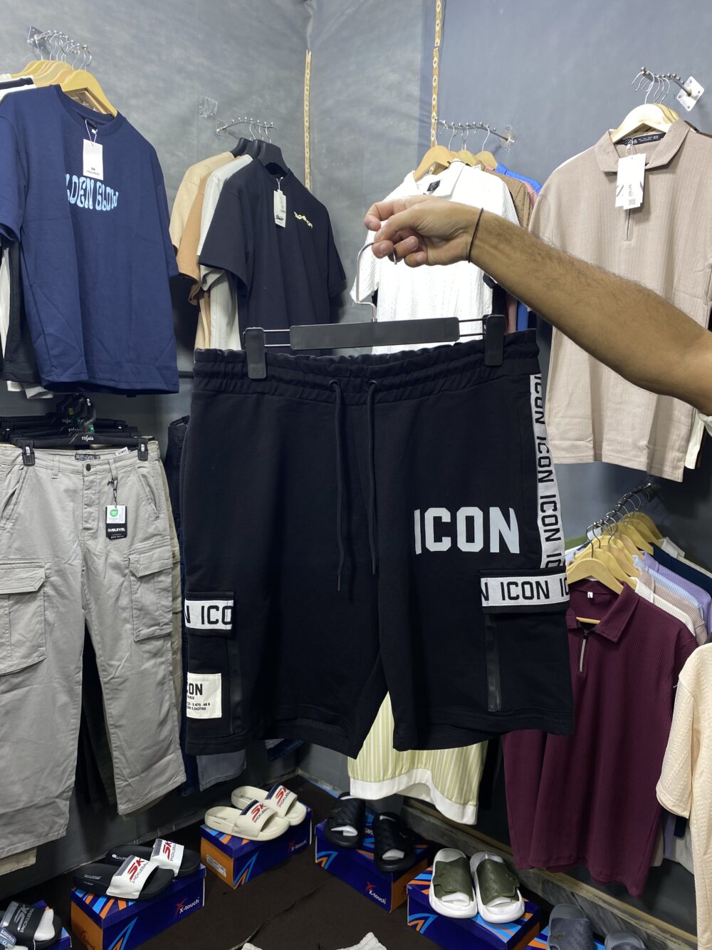 ICON Cargo Black Shorts