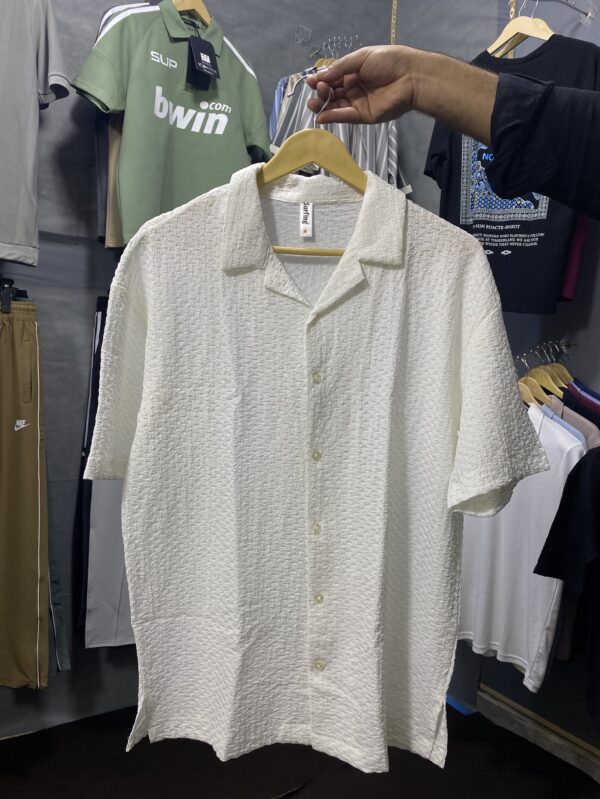 Old Money White Imported Baggy Shirt