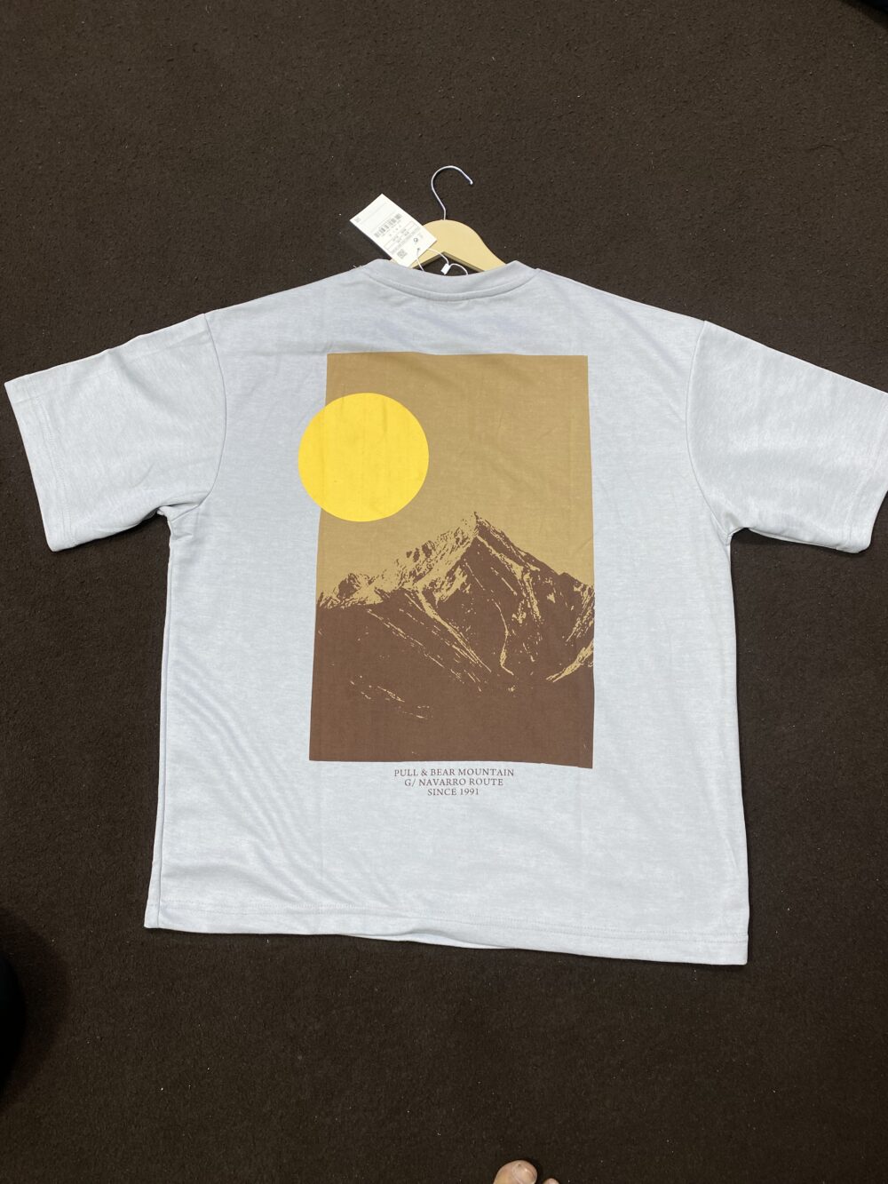 Pull & Bear Full Print Dropshoulder Tshirt