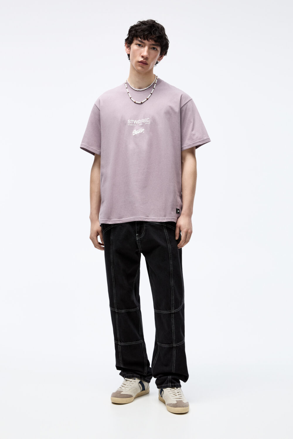 Pull & Bear STWD Printed Dropshoulder Oversized Tshirt