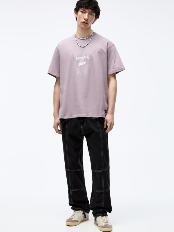 Pull & Bear STWD Printed Dropshoulder Oversized Tshirt