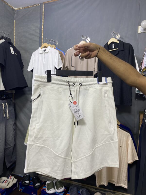 White ICON Zip Shorts