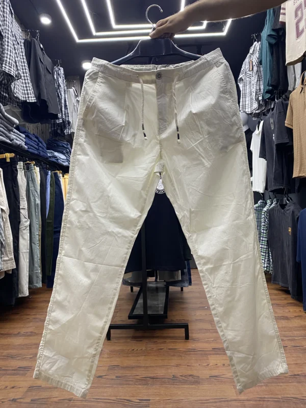 Linen Premium White Trouser Pants - 34