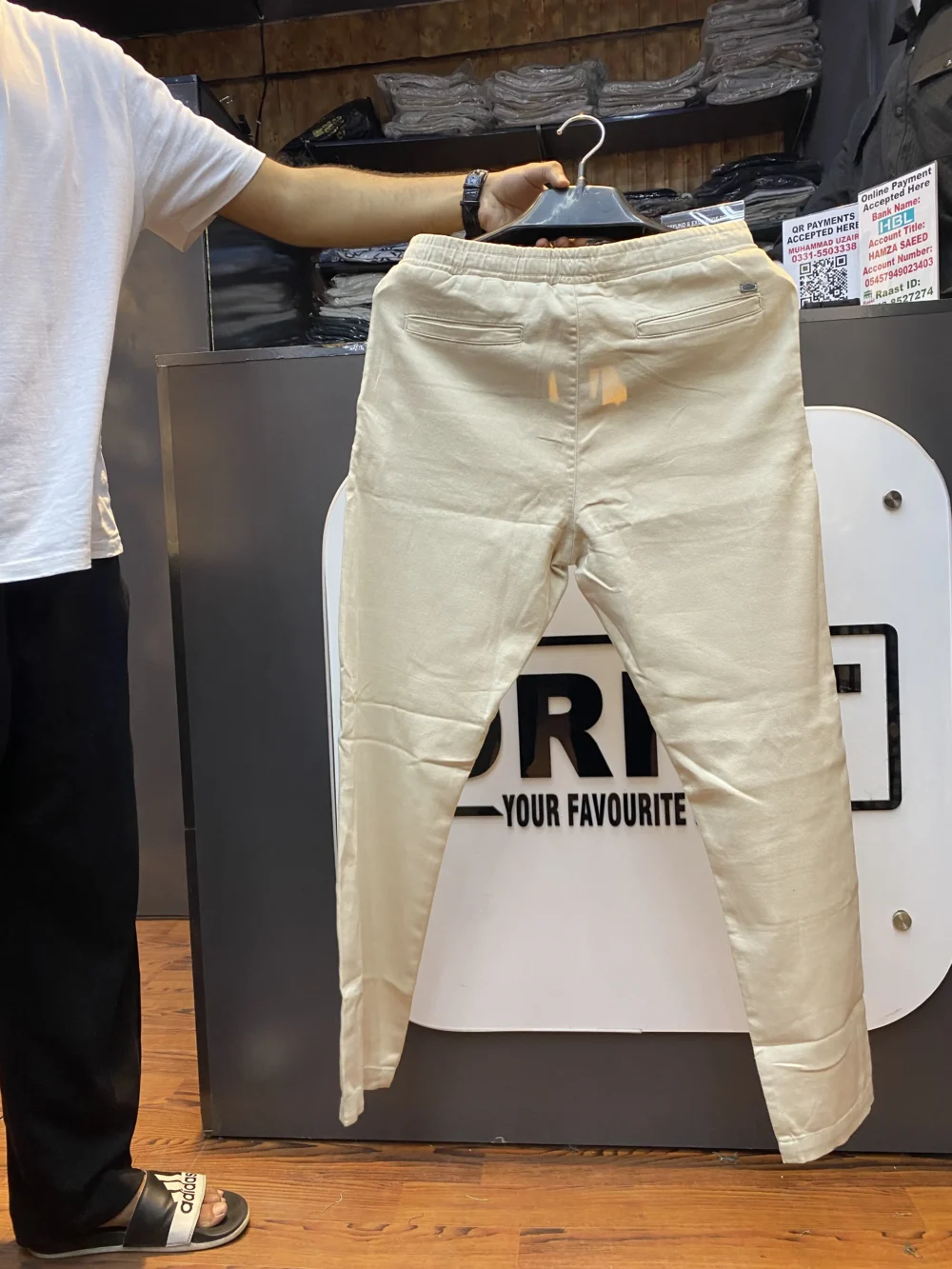 Linen Premium Beige Trouser Pants