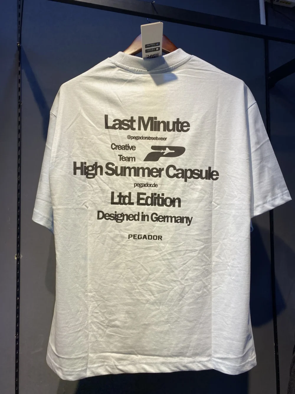 LTD Edition Back Printed 180GSM Dropshoulder Tshirt - Sky Blue - Image 2