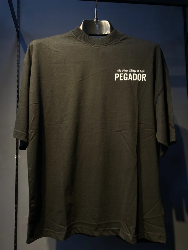 Pegador Back Printed Premiym 180GSM Dropshoulder Tshirt - Black - L