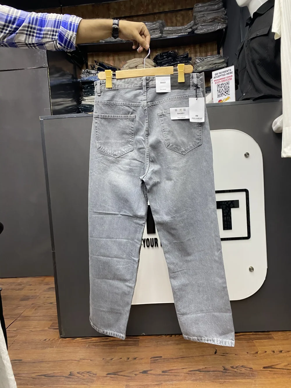 Grey Baggy Pull & Bear Original Jeans - Image 2