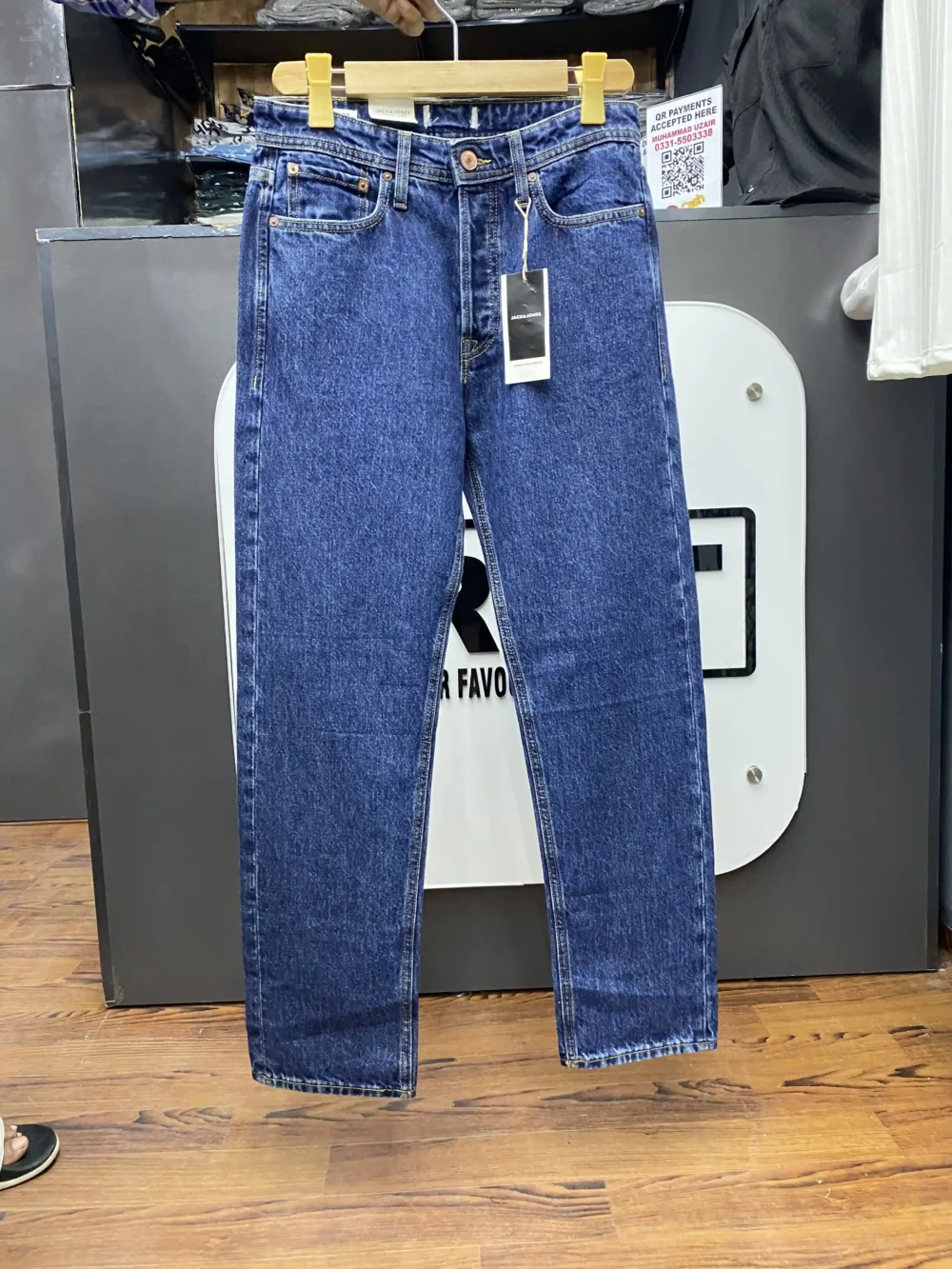 Blue Straight Fit Jack & Jones Original Jeans