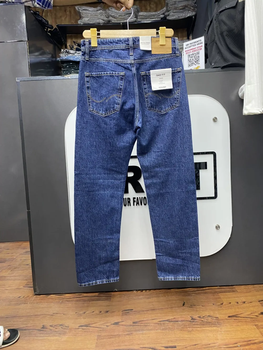 Blue Straight Fit Jack & Jones Original Jeans - Image 2