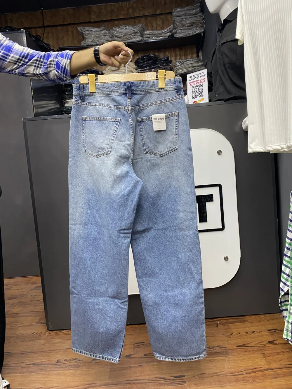 Sky Blue Baggy Pull & Bear Original Jeans - Image 2