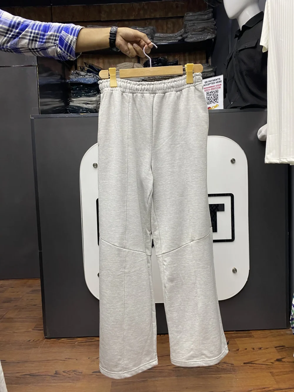 Grey Fleece Baggy Pull & Bear Trouser - Image 2