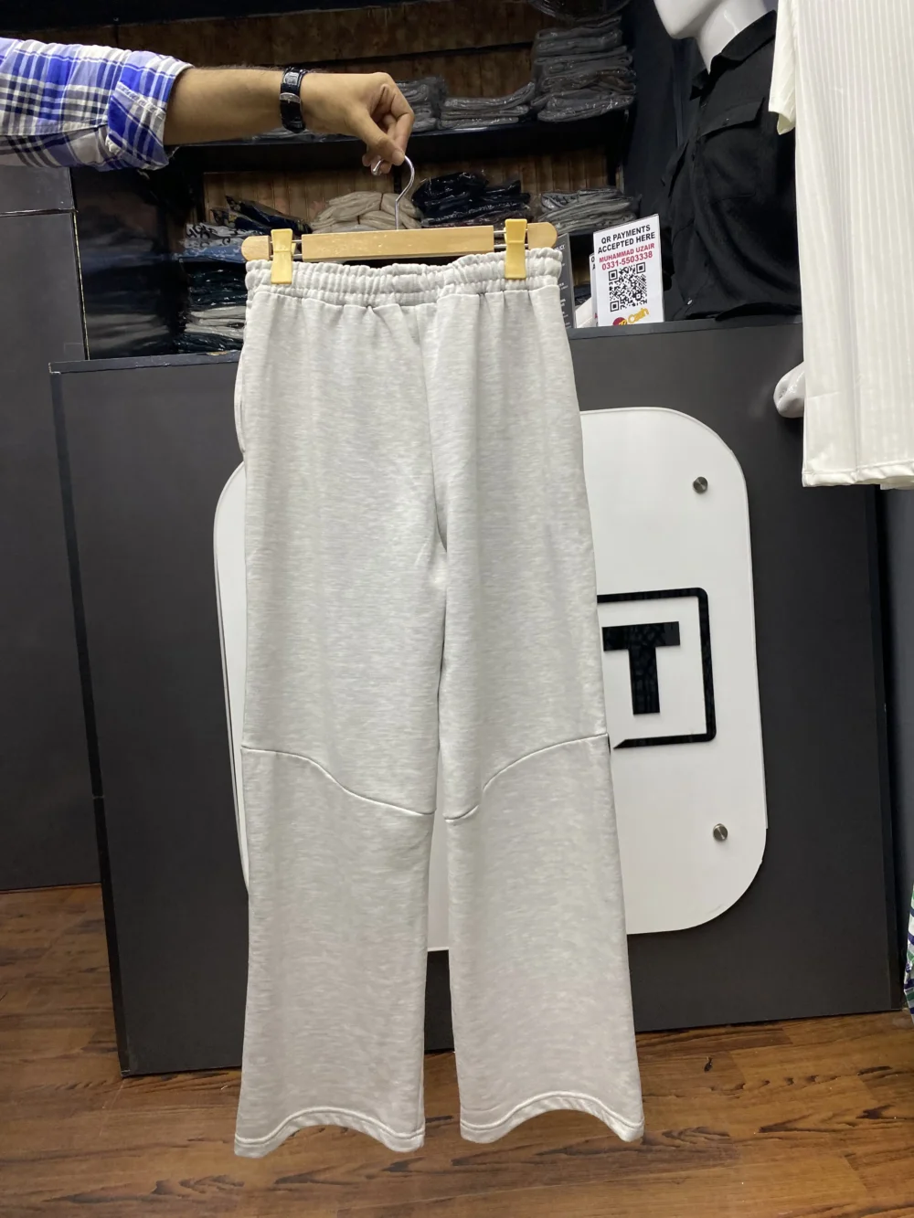 Grey Fleece Baggy Pull & Bear Trouser