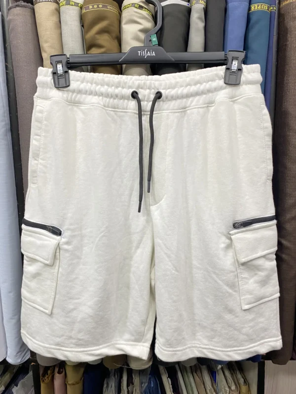 White Premium Cargo Baggy Short - L